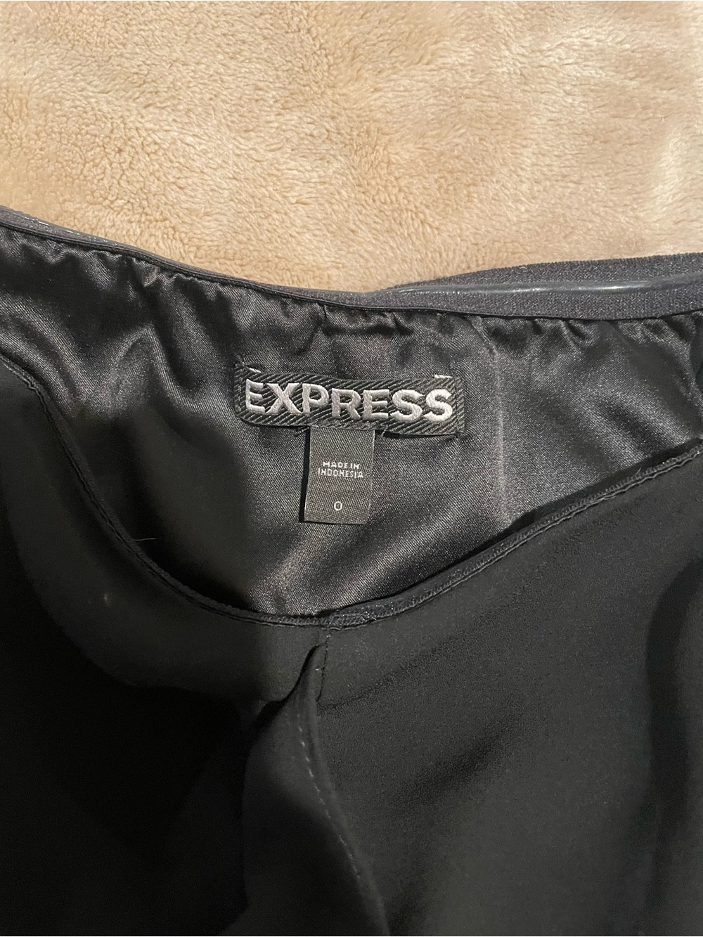 Express Strapless Black Ruffle Romper - Picture 3 of 3